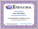 Certificate of Completion for Leadership Confidence Course