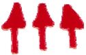 3 arrows pointing up